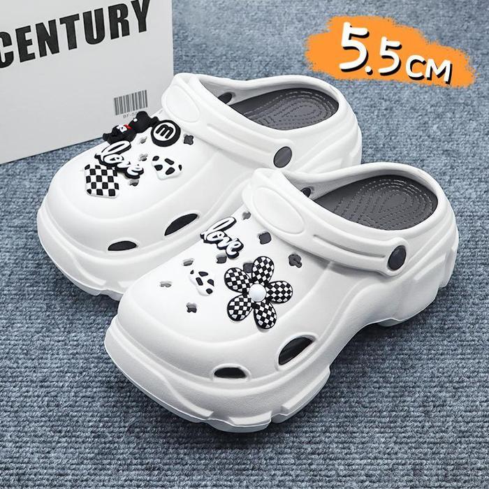 Bata Tomkins - Sendal Putih Yang Cocok Untuk Dewasa Dan Anak-Anak, Bernapas, Anti-Selip, Anti-Bau,