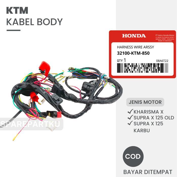 KPH KABEL BODY KHARISMA X, SUPRA X 125 OLD, SUPRA X 125 KARBU/ HARNESS WIRE/ MOTOR/ HONDA/ BODI
