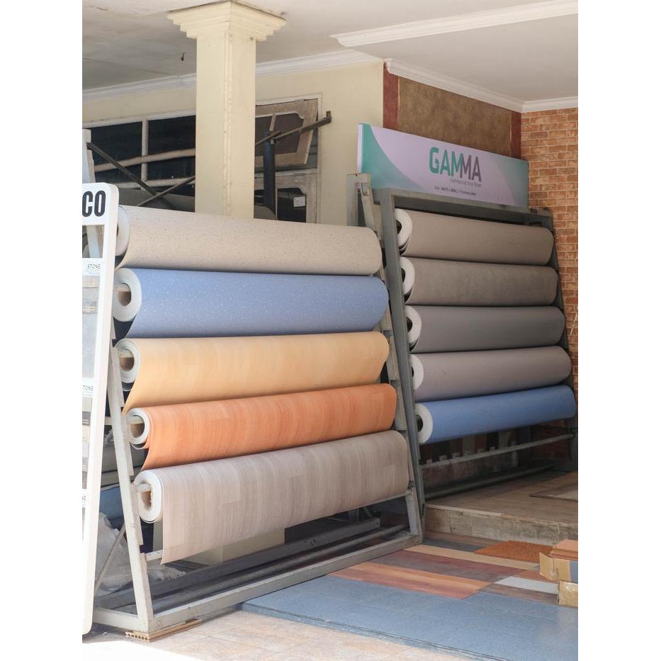 Lantai Vinyl Roll Motif Concrete / Gamma Flooring Roll 2mm Motif Semen