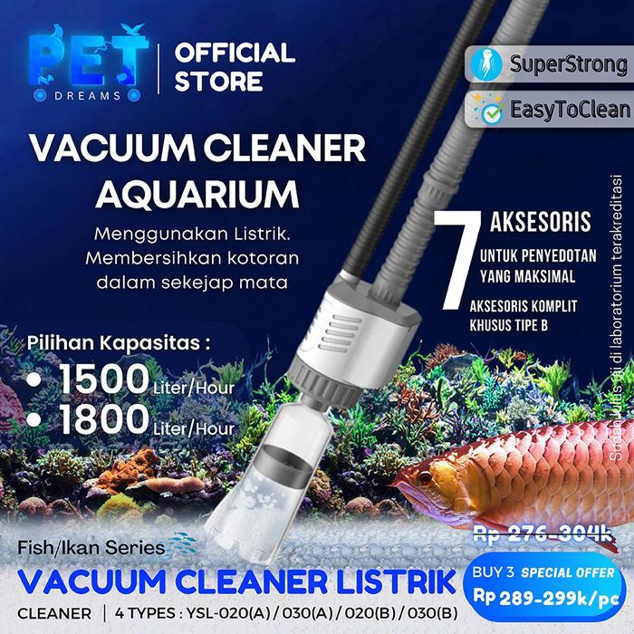 Vacuum Elektrik Aquarium Vakum Cleaner Siphon Cleaner Penyedot Pembersih Kuras Kotoran Akuarium
