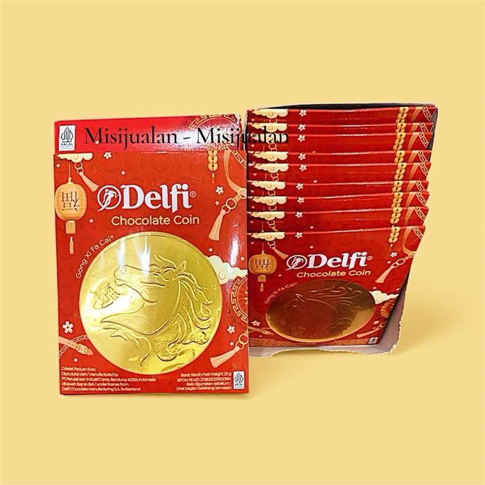 1 PCS Coklat Koin Delfi Angpao coin edisi Imlek Sincia Gift Gambar