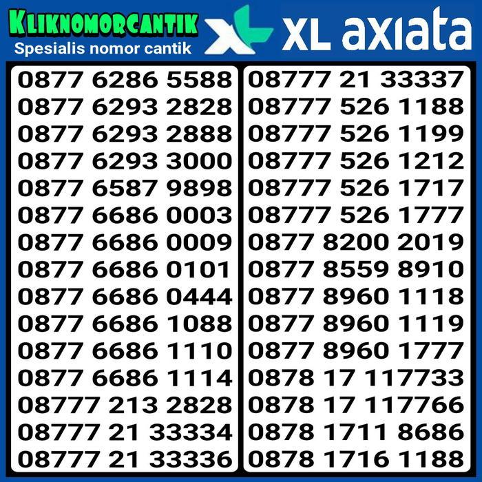 Nomor Cantik Xl Axiata Kartu Perdana Xl. Pilihan .15