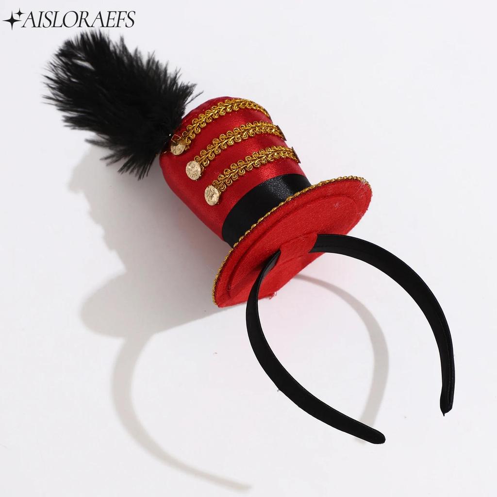 Fascinators Mini Top Hat Headband Circus Ringmaster Small Headwear Halloween Tea Party New Year Eve