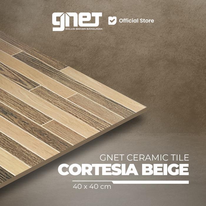 GNET Ceramic Cortesia Beige 40X40 Keramik Lantai Rustic