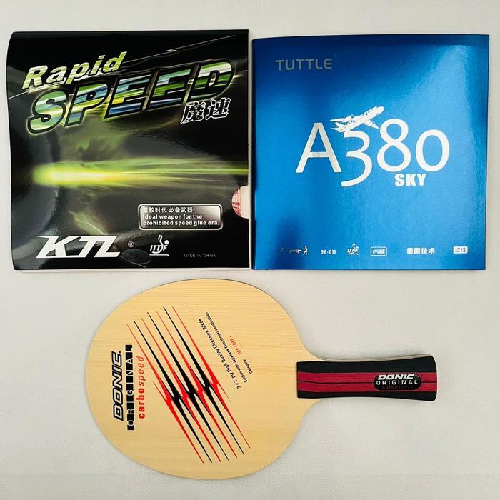 DONIC - PAKET ORIGINAL CARBOSPEED + RUBBER KTL PRO SET
