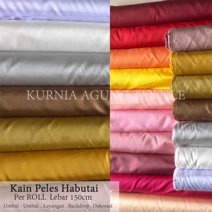 Kain Bendera Polos Murah Grosir Kain Peles Kahatex Gulungan Per Roll Bahan Layangan Furing Abutai
