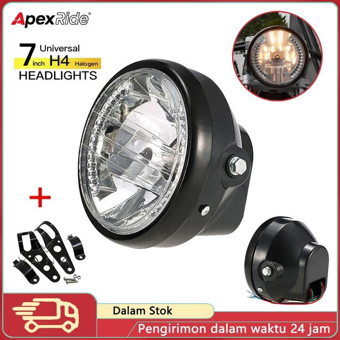 Kepala Bulat Lampu Ninja Daymaker Lampu Depan Sepeda Motor Harley Lampu Depan Lingkaran Depan Bulat