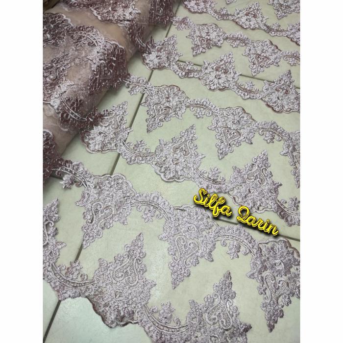 HOT SALE Kain Tile Renda Bordir (Bordir Tebal Padat) ~ Kain Renda Bordir BISA GOSEND