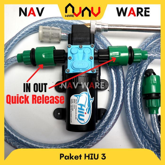 Paket Hiu 100Psi Pompa Air Dc 12V High Pressure Alat Cuci Motor Mobil Steam Sprayer Gun Model Sabun