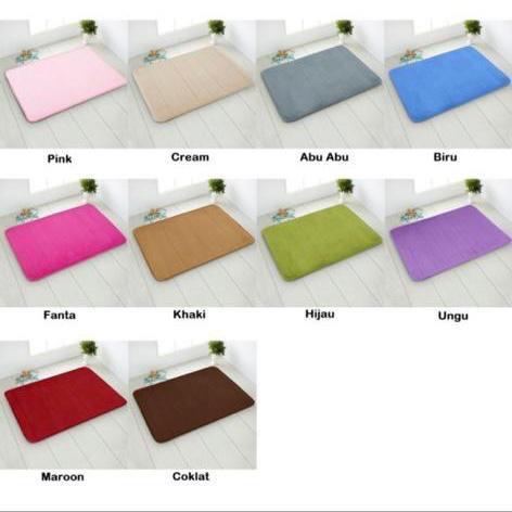 "New" Keset Kamar Mandi Dapur Keset Bulu Halus Bludru Microfiber Karpet Kamar Memory Foam