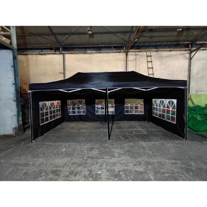 Tenda Lipat 3x6 Lengkap Dinding Motif Jendela