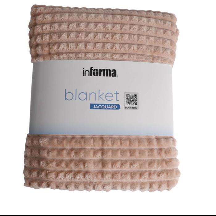 ORIGINAL Informa Selimut Laine Waffle Blanket Jaquard Putih Ivory READY STOCK
