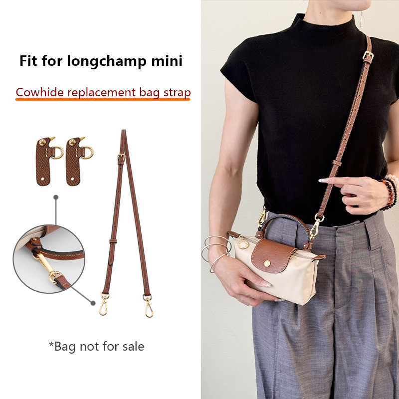 Genuine Leather Bag Shoulder Strap For Longchamp Mini Bag Crossbody Bag Strap Adjustable Bag Belt