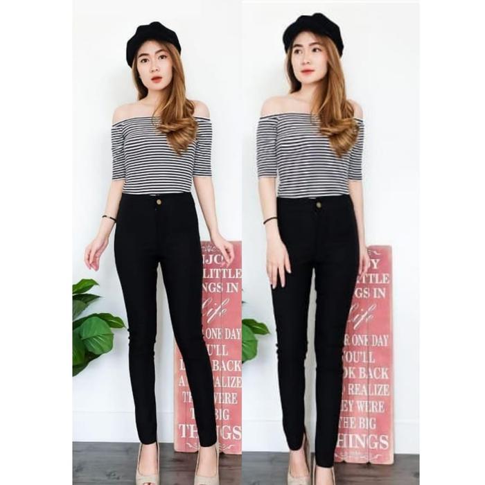Best Seller Celana Panjang Miss Hotty Highwaist Jegging Wanita Katun Original