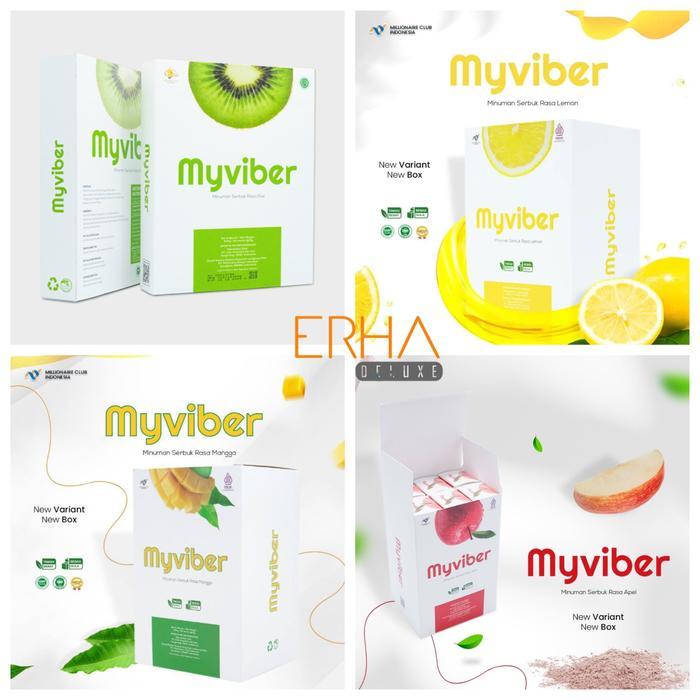 Best Seller MyViber Myfiber MCI Pelangsing dan Detox Fiber Herbal Diet rasa Kiwi Berkualitas 100%