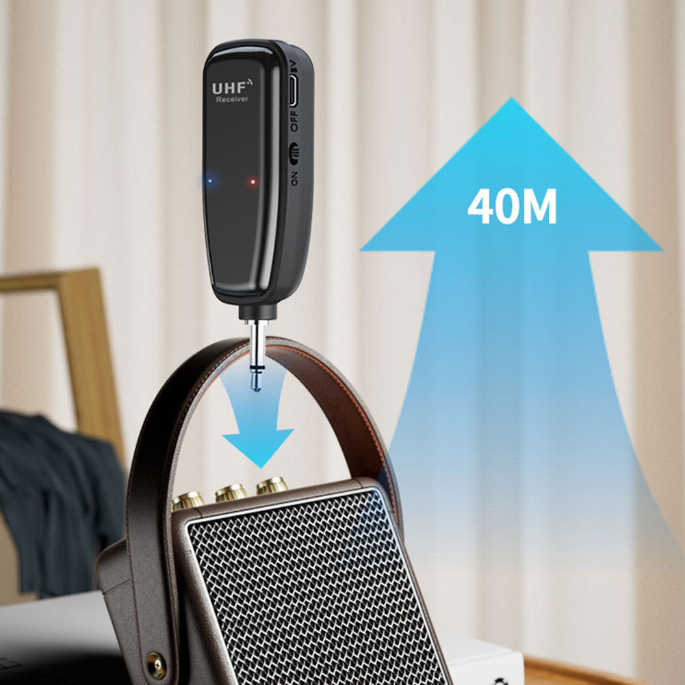 UHF Wireless Instruments Microphone Clip on Flute Microphone Wireless Receiver and Transmitter for