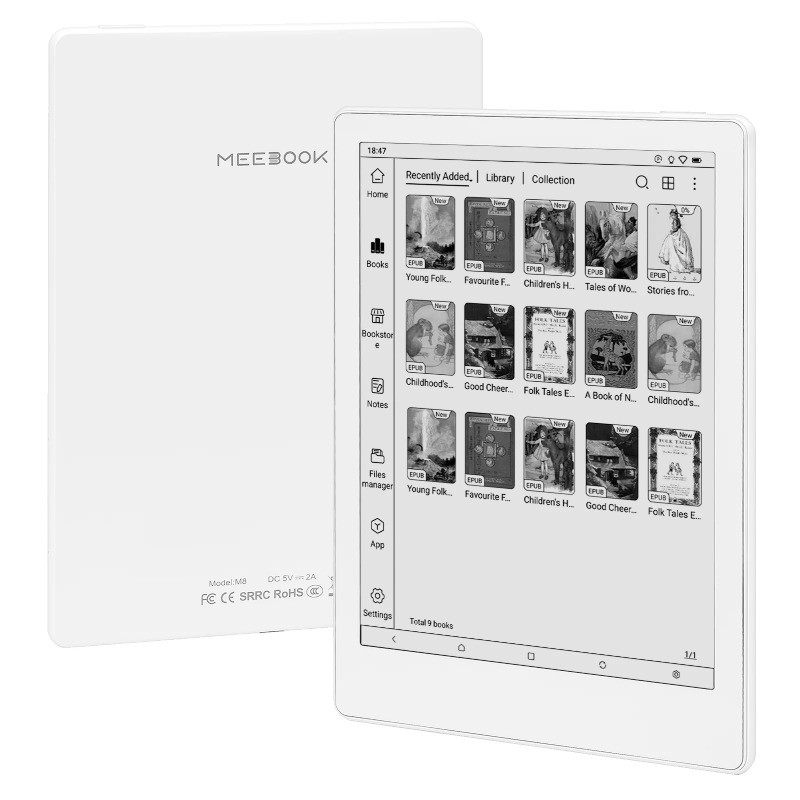 Meebook International Edition 7.8" Android 14 Ebook Reader E-book Reader with Intelligent Fast Brush