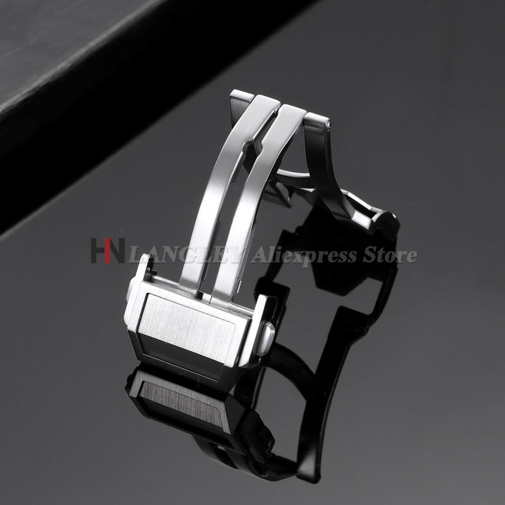 20mm 22mm Solid Stainless Steel Matte Clasp For Hublot Big Bang Watch Men's for Silicone Leather