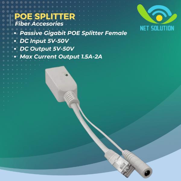Passive Gigabit POE Splitter FemaleGigabit POE Injector Cewek