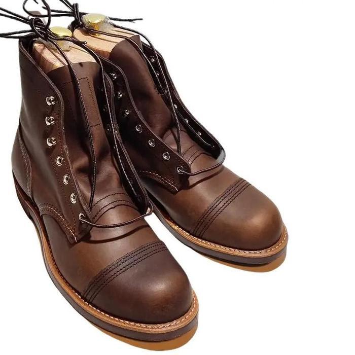 Red Wing 8111 Iron Ranger Amber Harness Leather - VOCMEL ONLY Sepatu Boots Pria 6-Inch Baru Made in