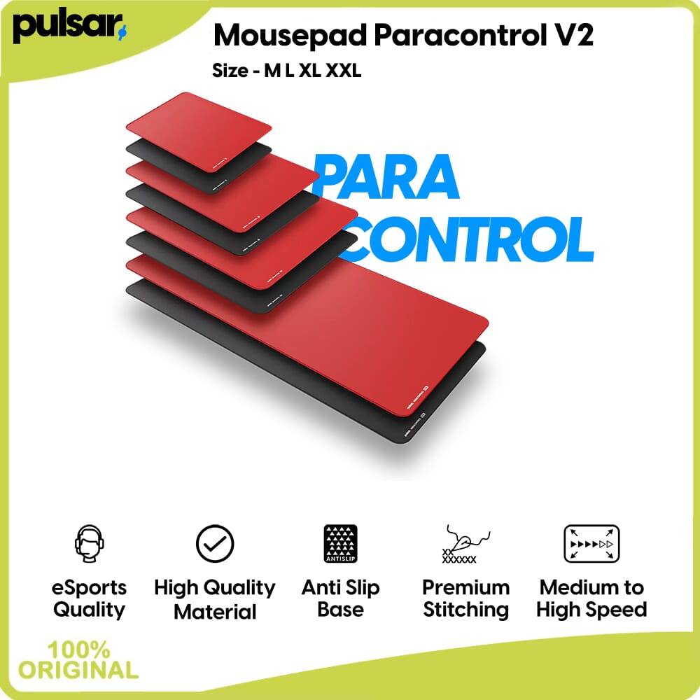 Gaming Mousepad Pulsar Paracontrol V2 Size M / L / XL / XXL Profesional Anti Slip Esports Deskmat Cl