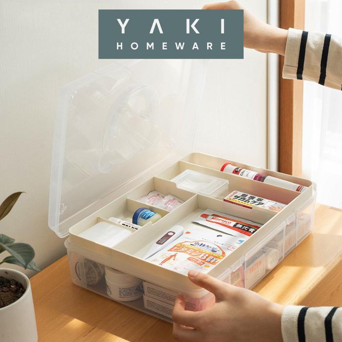 "New" YAKIKotak Obat First Aid P3K Simple Storage Perapi Organizer Estetik