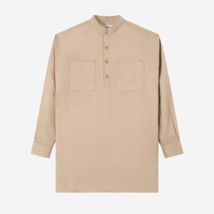 Stok Baru DUHA Gamis Pria Medium Lengan Panjang - Saif - Khaki