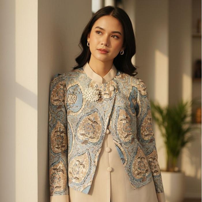 Batik Solo Trendy - Blouse Dara Batik Wanita Kain Katun Halus Lapis Furing & Trikot Elegan Untuk