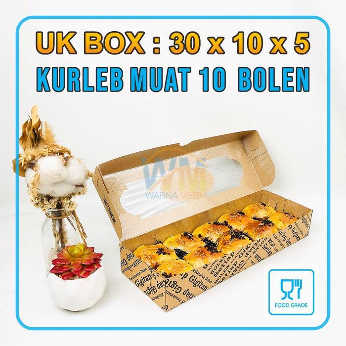 (Isi 25Pcs) Dus Box Bolen Pisang Isi 10 / Dus Kemasan Bolen Pisang / Box Bolen 30X10X5 / Box Bolen