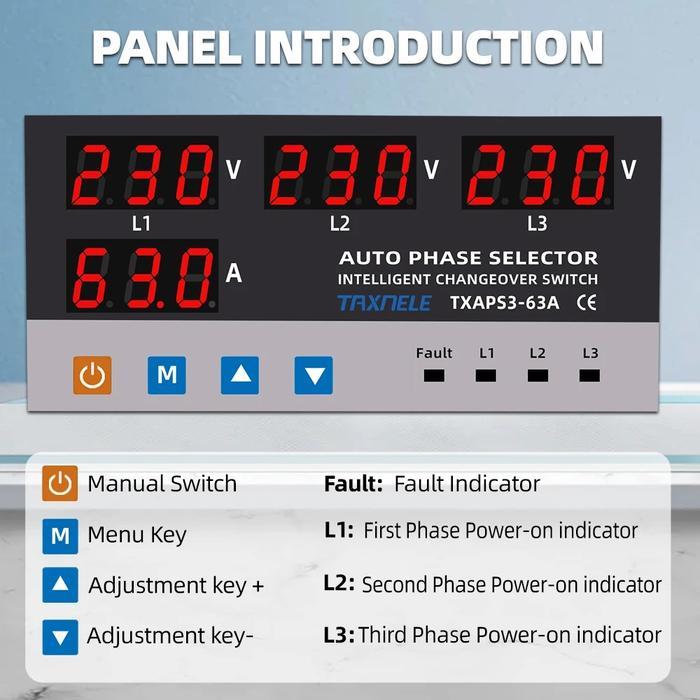 POWER AUTOMATIC TRANSFER SWITCH OVER VOLTAGE CURRENT PROTECTION