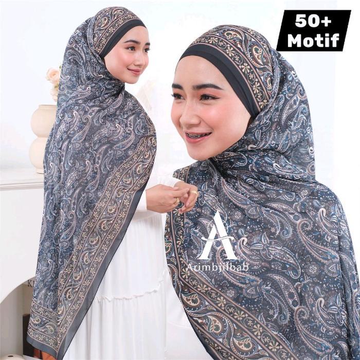 Pashmina Turki Motif Arabian /Jilbab Pasmina Ceruty Arabian Motif Syal Printing/ Pasmina Ceruti