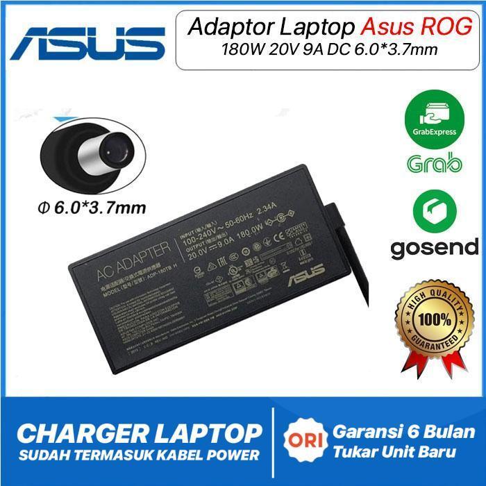 ORI ADAPTOR CHARGER LAPTOP ASUS ROG 20V 9A 180W ( 6.0*3.7MM ) TUF A15 FX506 FX506I FX506UI 14 G14
