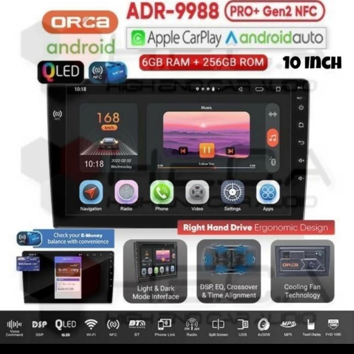 Terlaris Android Orca Adr-9988 Pro+ Gen2 "10 Nfc Ram 6Gb/256 Room