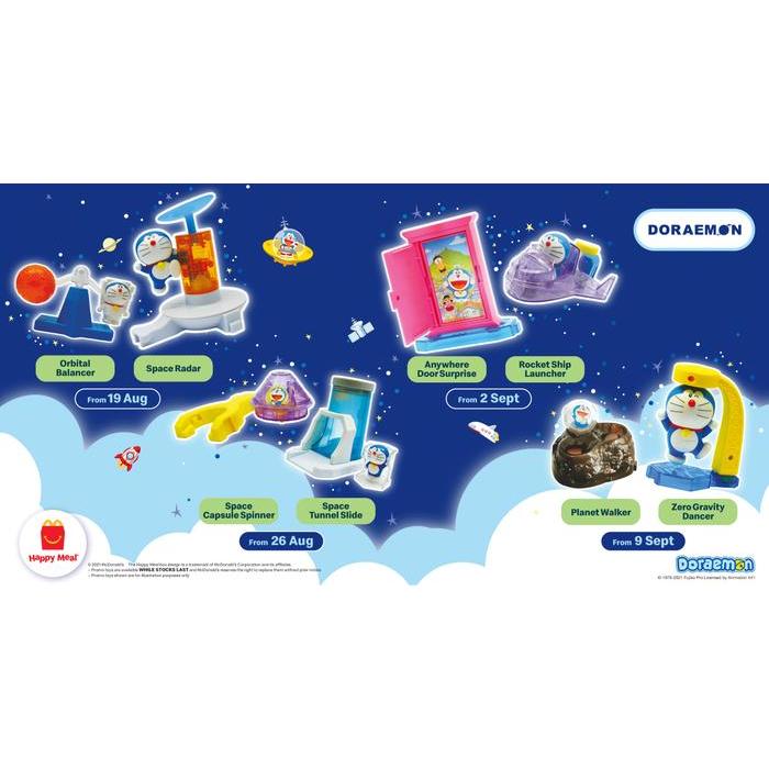 2021 MAINAN ANAK HAPPY MEAL MCD MCDONALD MCDONALDS DORAEMON DOREMON