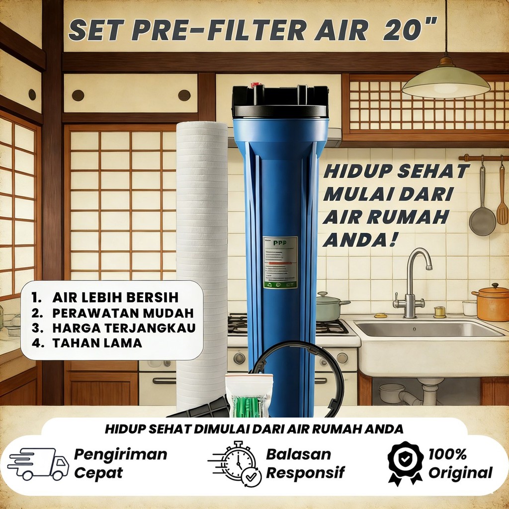 Housing Filter 20 Inch Biru / Transparan