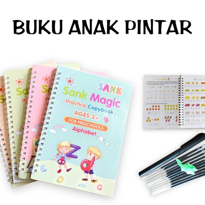 Buku Ajaib Menulis Anak / Buku Anak Pintar / Latihan Menghitung Menggambar
