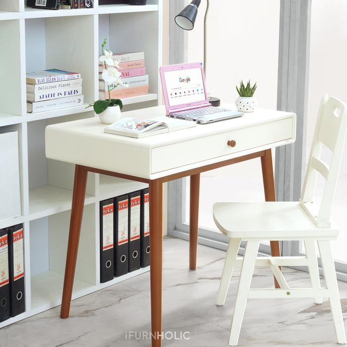 IFURNHOLIC Jimmy Desk Meja Belajar Laci Aesthetic Meja Kamar dan Konsol Minimalis Furniture