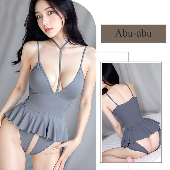 Lingerie Jumpsuit Lingery Sexy Hot Misterius Kencan Malam Baju Dinas Istri Sexy Hot Backless Mudah