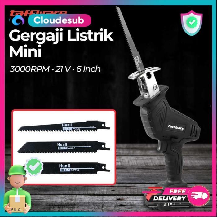 Gergaji Mesin Cordless Portable Elektrik Cas Ulang Pemotong Kayu Pohon