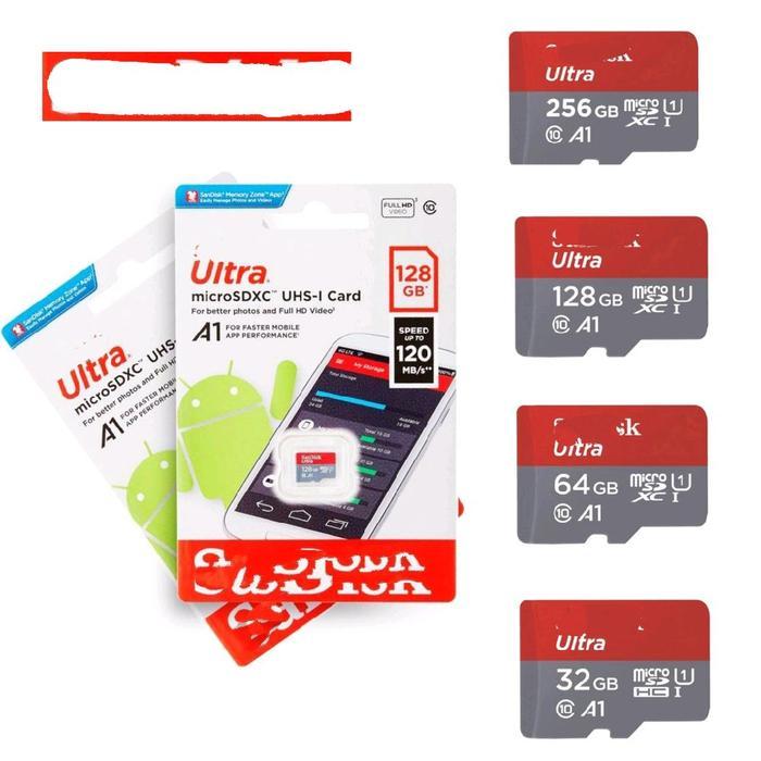 SANDISSK MICRO SDHC/SDXC CLASS 10 32GB ORIGINAL KECEPATAN BACA 80MB/DTK UNTUK PC OTG STORAGE ULTRA