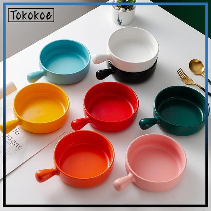 KIYOTE CERAMIC BOWL HANDLE - MANGKUK SAJI KERAMIK OVEN TAHAN PANAS