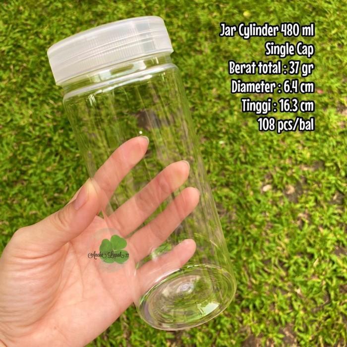 (GOJEK) Toples Jar Cylinder 480 ml toples bumbu toples bawang goreng