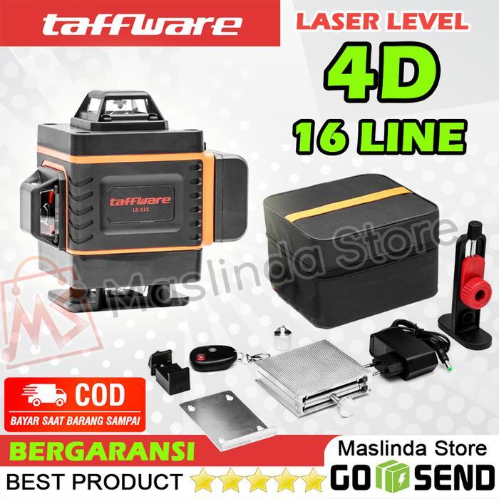 Promo Laser 16 Line 4D Leveling Meteran Remot Sinar Hijau Waterpass TAFFWARE
