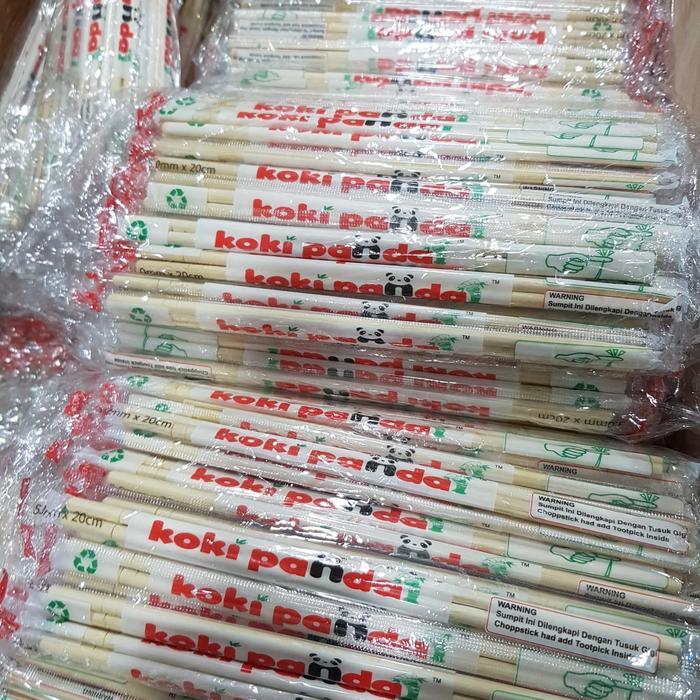 sumpit koki panda (ad tusuk gigi) sumpit bambu