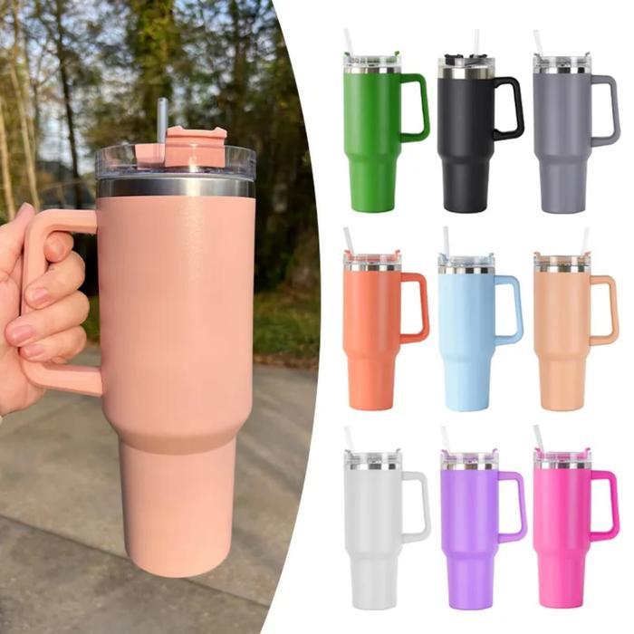 Thermos Tumblr Termos Gelas Botol Minum Jumbo Besar Viral 1200ML Tahan Panas Dingin Es Batu