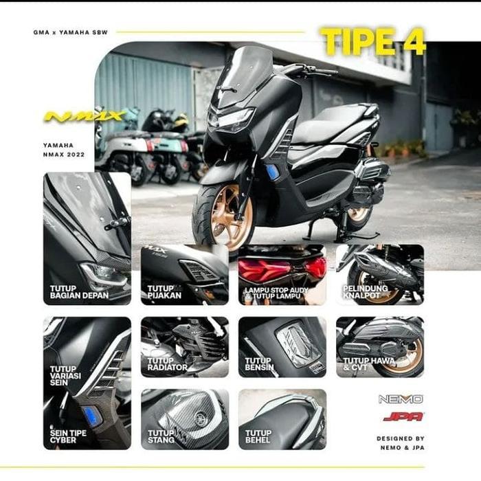 Terlaris Paket Carbon Nemo All New Nmax 2020 2021 Aksesoris Motor New Nmax 2020