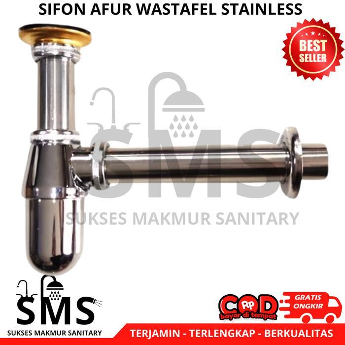 Onda Waterpro Sanitary - Sifon Wastafel Cuci Tangan Botol Stainless Afur Pembuangan Tiang