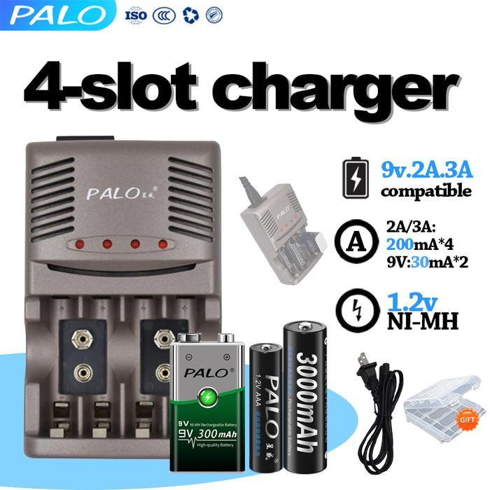 Hot Sale Palo Charger Baterai 9V Rechargeable Baterai Kotak 9V Recharger Cas Baterai Kotak 9V
