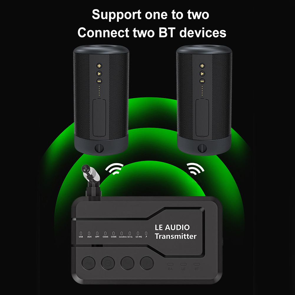 LE Audio Transmitter Bluetooth-Compatible 5.3 Wireless LE Audio Adapter Home Stereo Audio