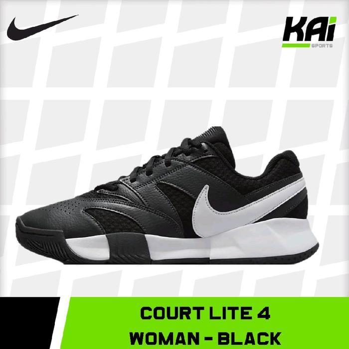 Sepatu Tenis Wanita NIKE Court Lite 4 Women's Tennis Shoes - Black